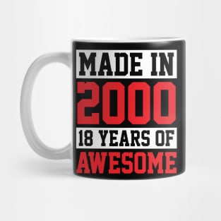 Made In 2000, 18 Years of Awesome Birthday Mug